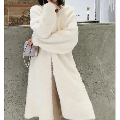 Knitted fluffy long sleeve Cashmere sweater