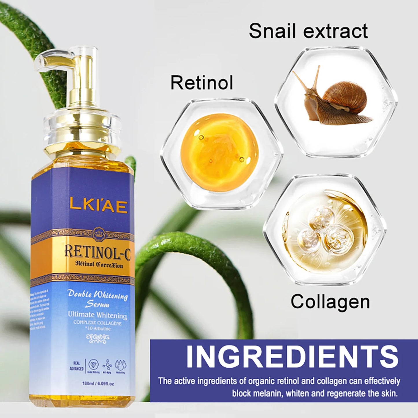 24K Gold Foil Liquid Lightening Moisturizing Skin Body Serum