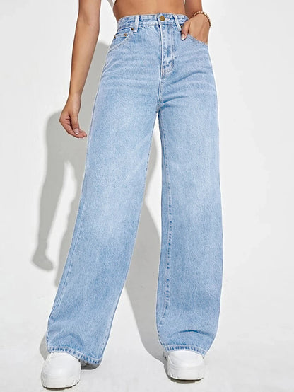 European & American Loose Wide Leg Jeans