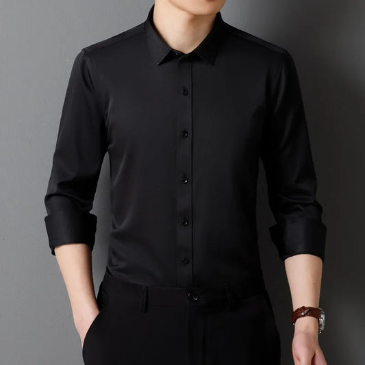 Classic Solid Color Long Sleeve Shirt