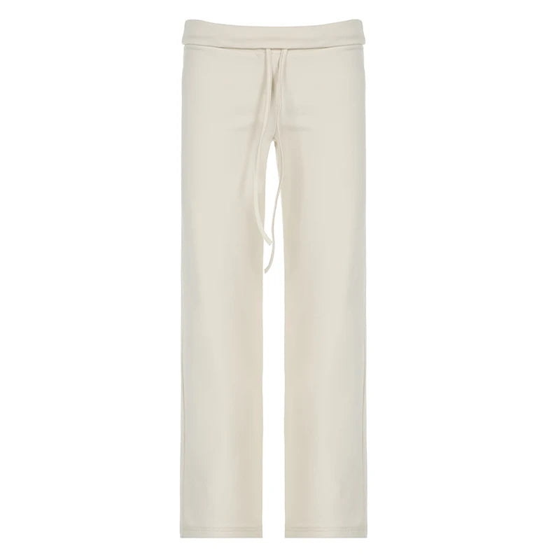 Aesthetic Basic Drawstring Pants – Effortless Vintage Street Style