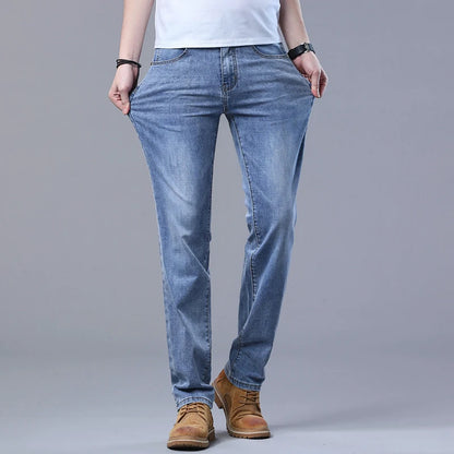 Spring Light Blue Slim Fit Denim Jeans