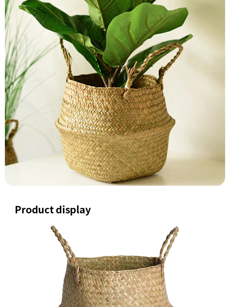 Organizer Folding Rattan Seagrass