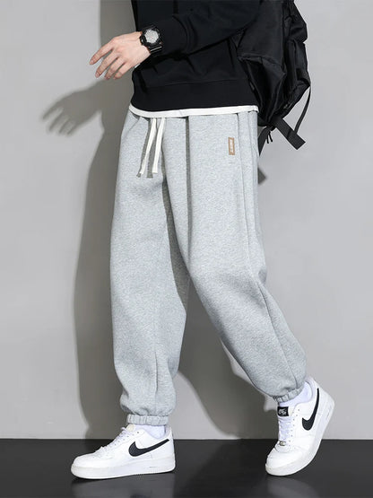 Plus Size Elastic Waist Cotton Joggers