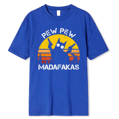 Pew Pew Cat with Guns T-shirt
