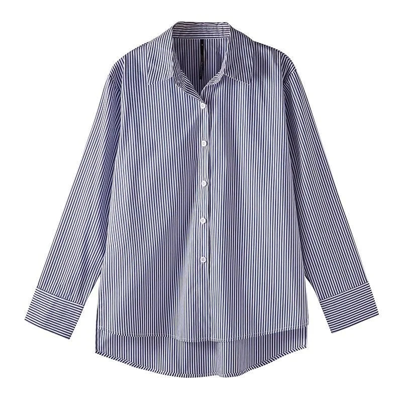Woman Autumn Classic Striped Spring Blouses