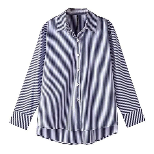 Woman Autumn Classic Striped Spring Blouses