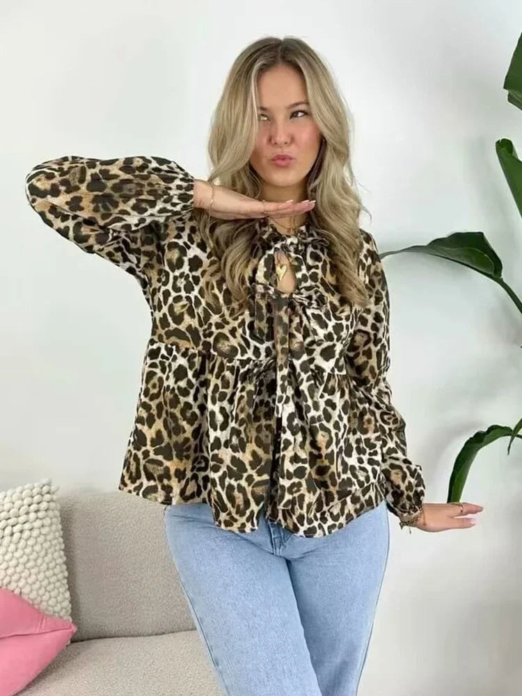 Vintage Women Puff Sleeve Loose Shirts