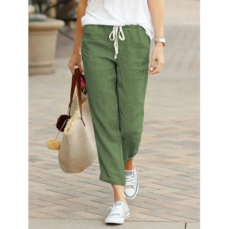 Women's Casual Cotton Drawstring Pants