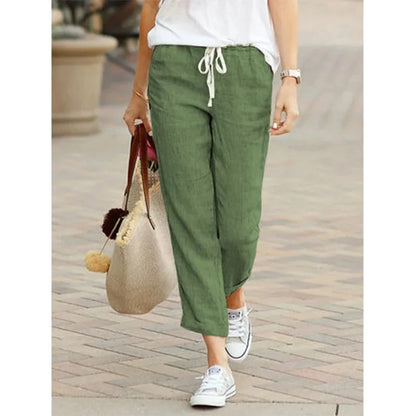 Women's Casual Cotton Drawstring Pants