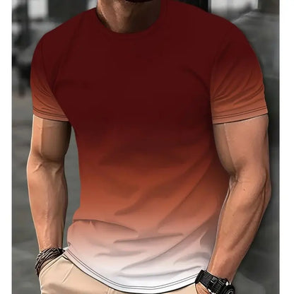 Gradient Color Digital Print T-shirt
