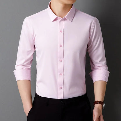 Classic Solid Color Long Sleeve Shirt