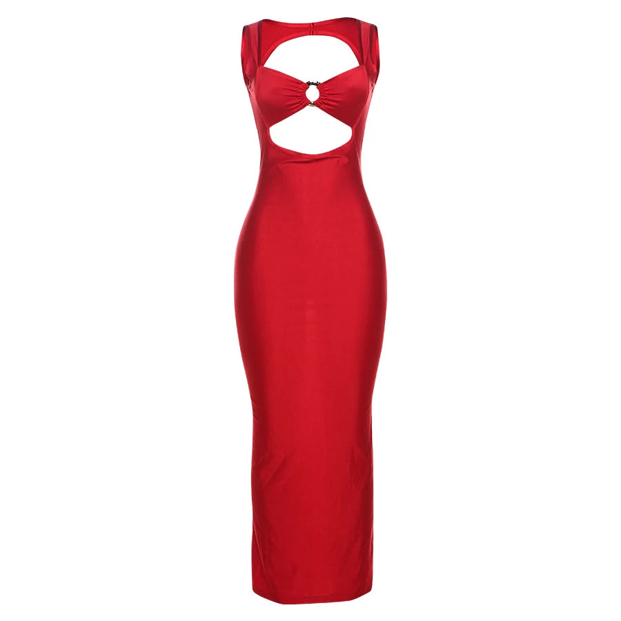 Sleeveless Low-Neck Weird Puss Sexy Backless Party Dress