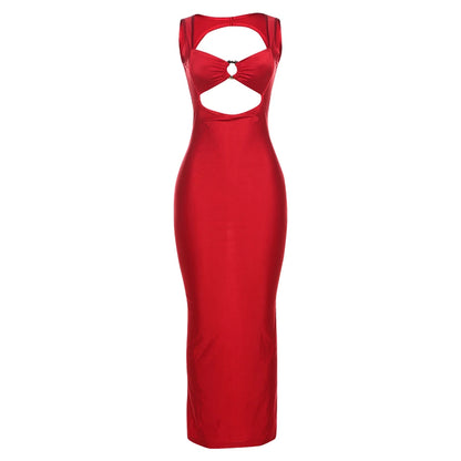 Sleeveless Low-Neck Weird Puss Sexy Backless Party Dress