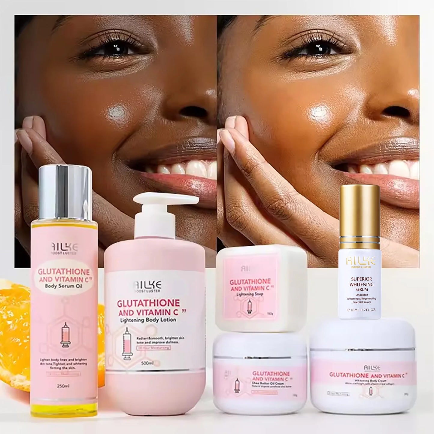 Glutathione & Vitamin C Skin Care Set, Moisturizing Tone
