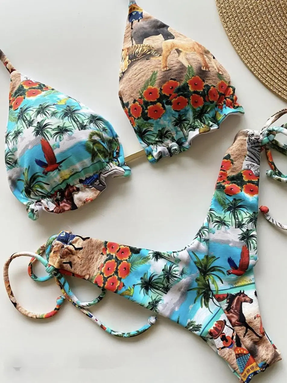 Popular Women's Beachwear Sexy Bikinis Set – Push-Up Padded Swimsuit