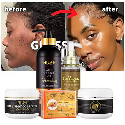 Collagen Skin Care Range, Clean Stains, Moisturizing, Whitening Skin Tone
