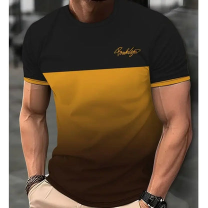 Gradient Color Digital Print T-shirt