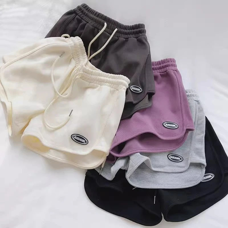 Casual Drawstring High Waist Sports Shorts