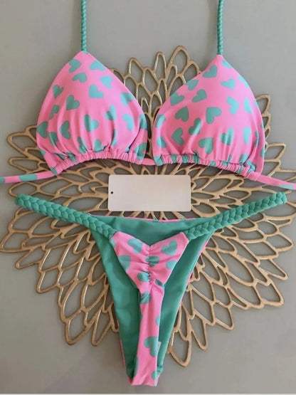 Bikini High Waist Swimsuit – Sexy Zebra Print Brazilian Bikini Set