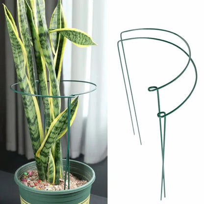6pcs Tall Plant Support Stakes Metal Half Round Garden Plant