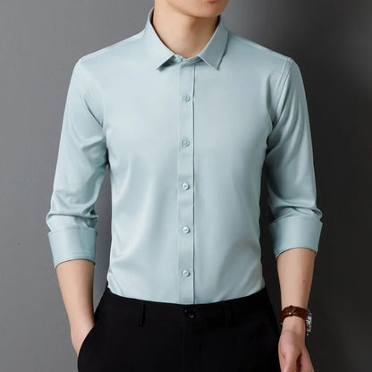 Classic Solid Color Long Sleeve Shirt