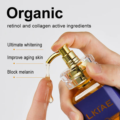 24K Gold Foil Liquid Lightening Moisturizing Skin Body Serum