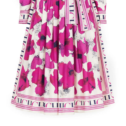 Women's Long sleeved Flower Print Party Dress