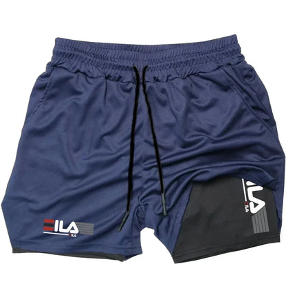 Men's Two-in-One Quick Dry Sports Shorts