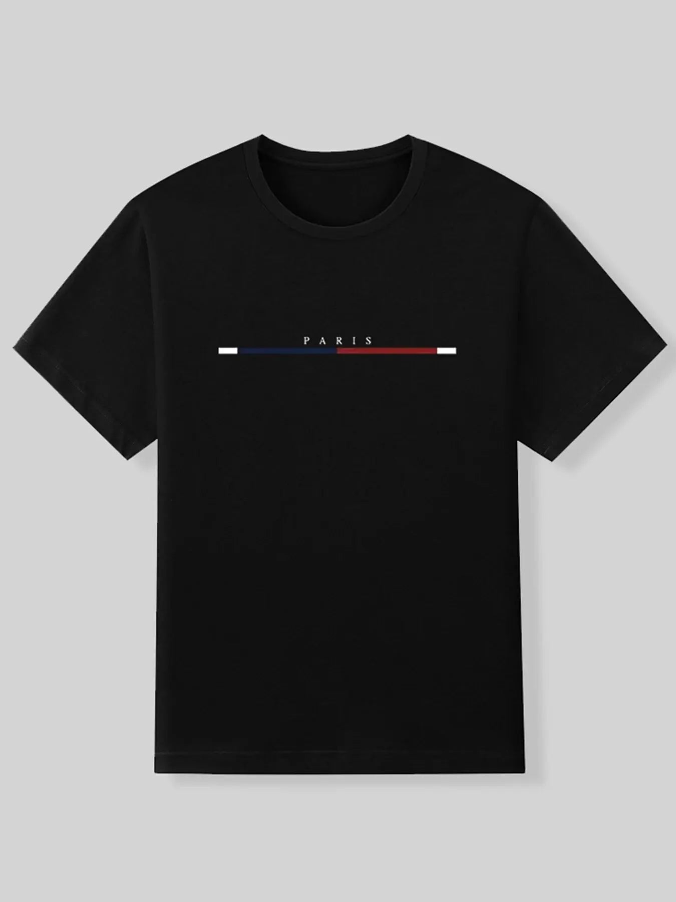 Digital Print Elastic Casual Short-Sleeve T-shirt