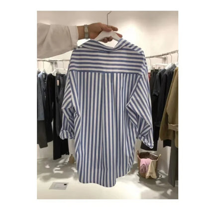 South Korea Dongdaemun Striped Shirt