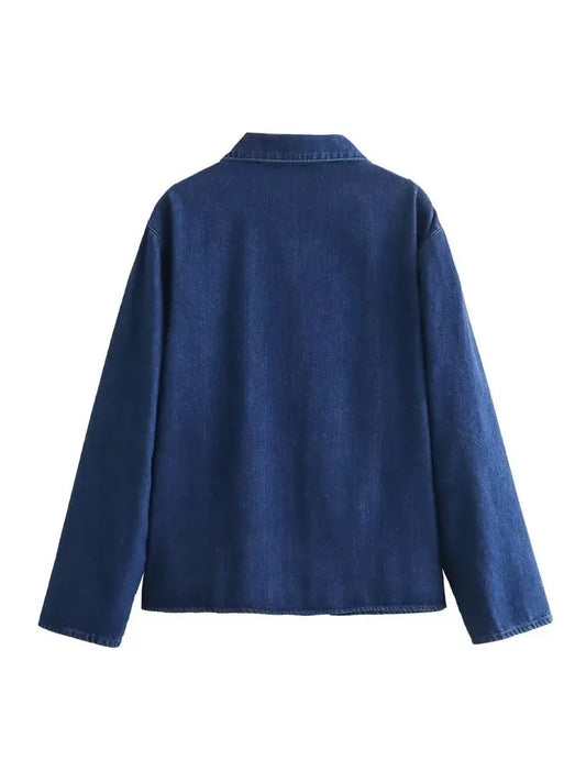Women Fashion Lapel Collar Lace Up Blouses