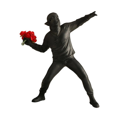 Modern Art Resin Banksy Sculptures Flower