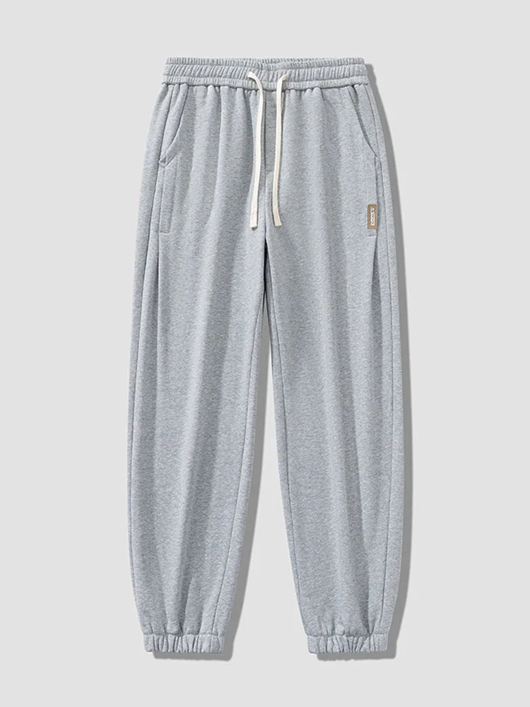 Plus Size Elastic Waist Cotton Joggers