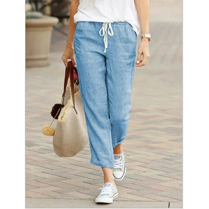 Women's Casual Cotton Drawstring Pants