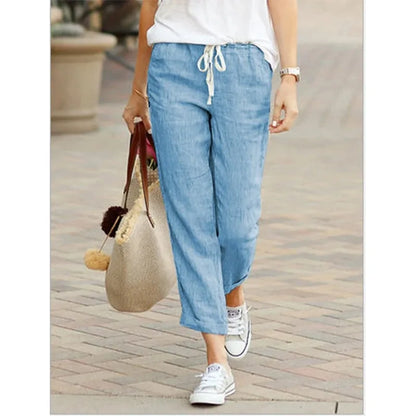 Women's Casual Cotton Drawstring Pants