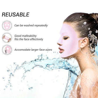 1pcs Silicone Facial Mask Moisturizing Mask Cover