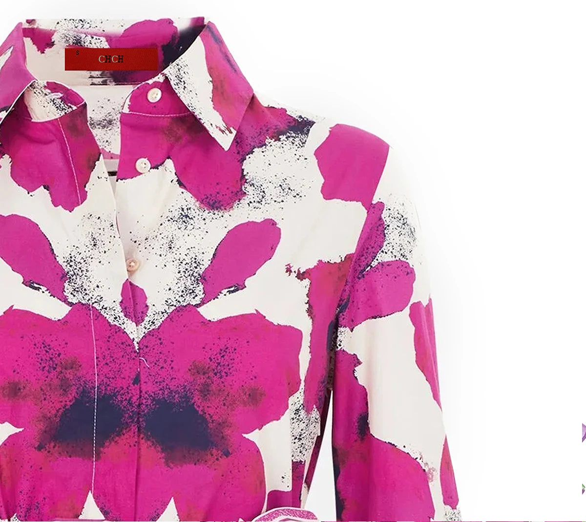 Women's Long sleeved Flower Print Party Dress