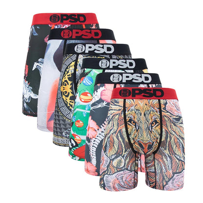 6Pcs Fashion Print Boxer Shorts for Men