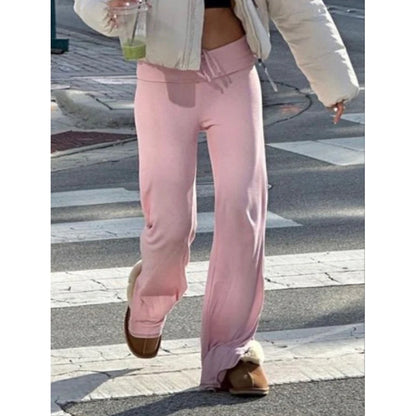 Aesthetic Basic Drawstring Pants – Effortless Vintage Street Style