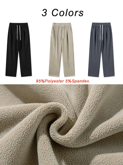 Winter Fleece Wide Leg Sweatpants