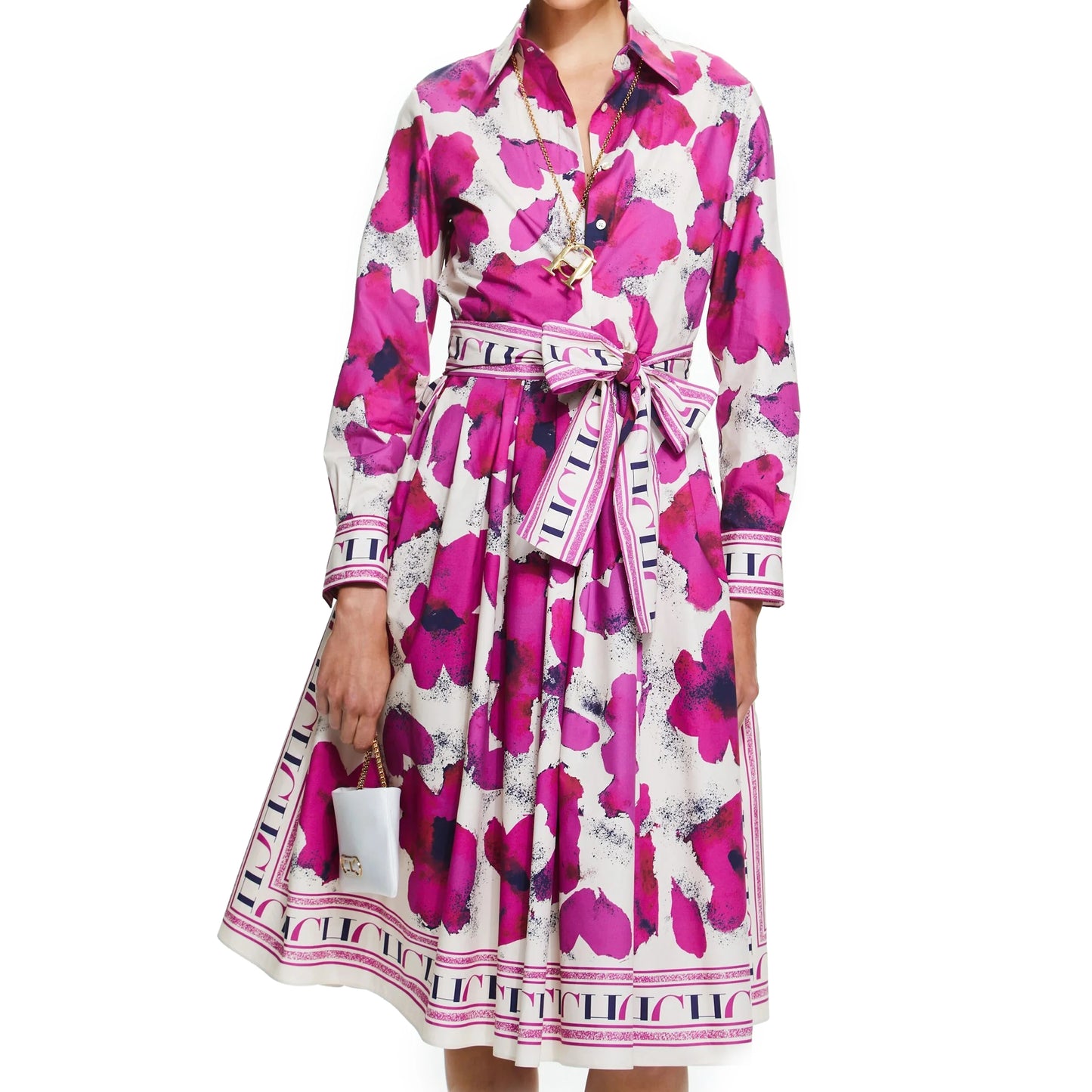 Women's Long sleeved Flower Print Party Dress