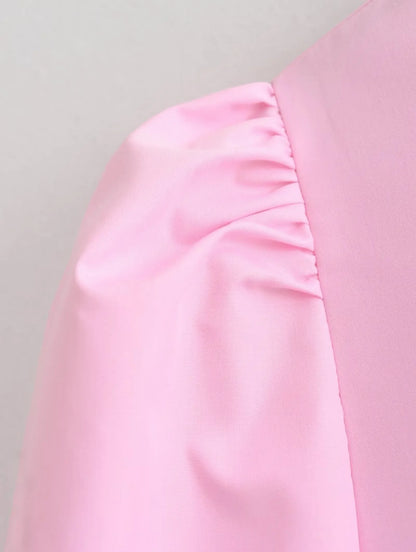 Vintage Women Puff Sleeve Loose Shirts
