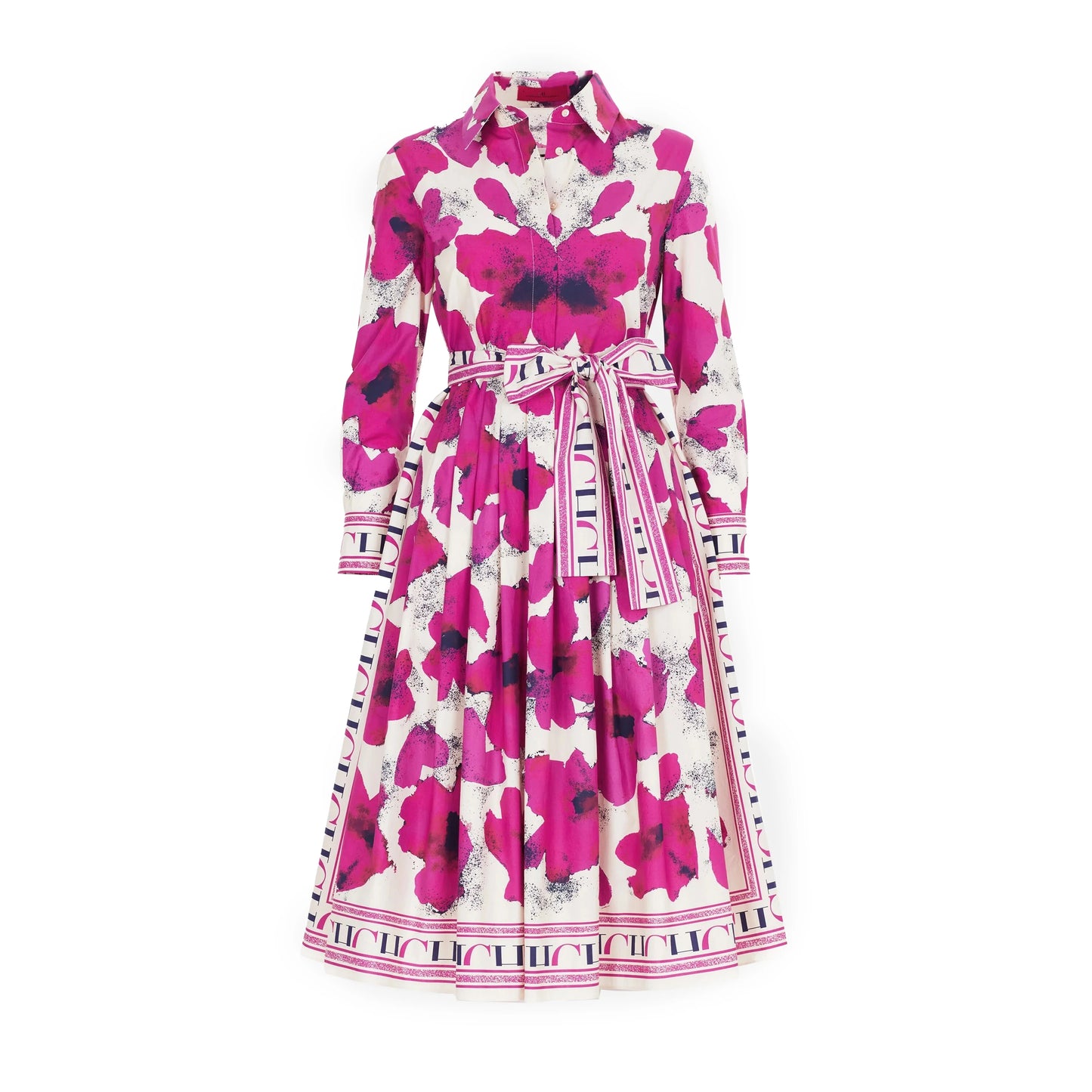 Women's Long sleeved Flower Print Party Dress