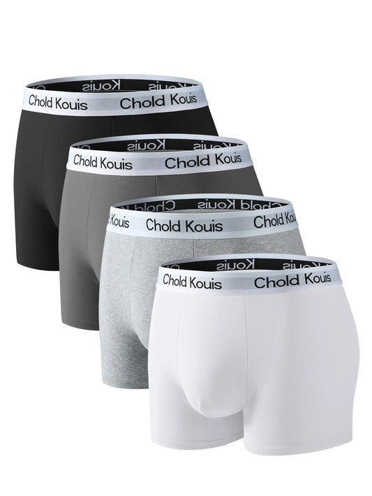4Pcs Soft Breathable Boxer Underwear for Men