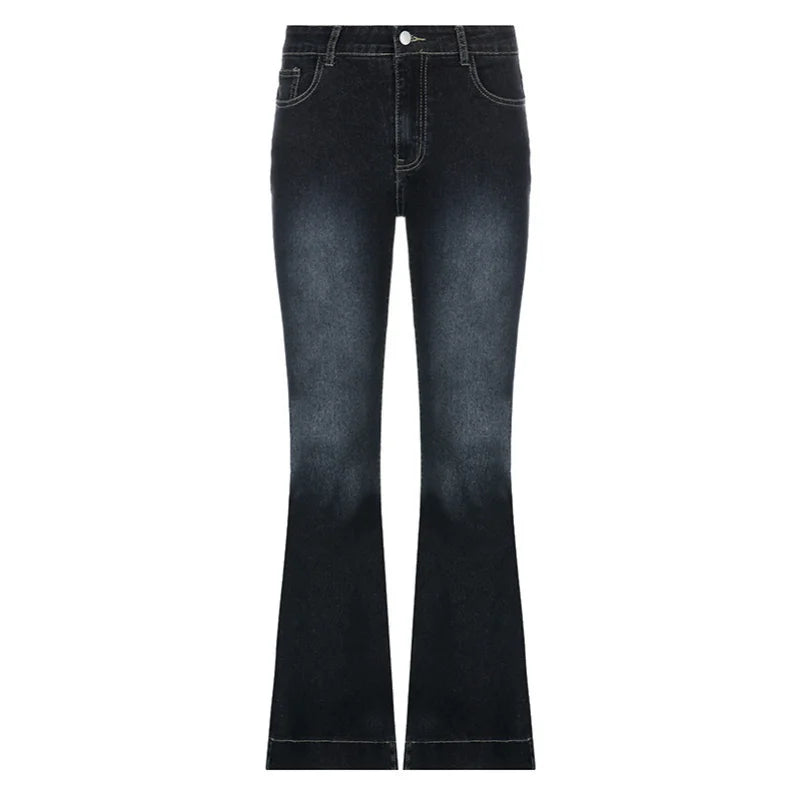 New Flare Jeans – Women’s Low Waist Vintage Aesthetic Denim Pants