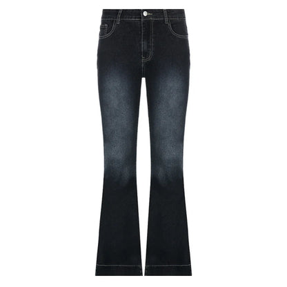 New Flare Jeans – Women’s Low Waist Vintage Aesthetic Denim Pants