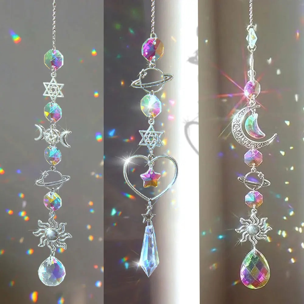Crystal Wind Chime Rainbow Maker Sun Catcher Dream Catcher Pendant