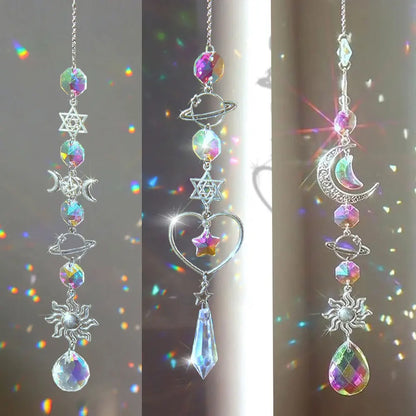 Crystal Wind Chime Rainbow Maker Sun Catcher Dream Catcher Pendant