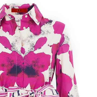 Women's Long sleeved Flower Print Party Dress